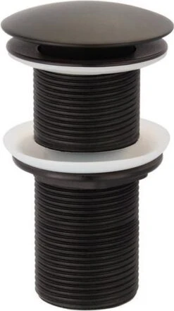 Merkloos Lange Afvoerplug Clickwaste BE-I100 B Mat Zwart Afsluitbaar 1¼ Inch