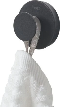 Tiger Urban - Handdoekhaak Groot (1x) - ø 5 Cm - Inclusief 2 Decorringen - Zwart -Badkamer Wijs 674x1200 1