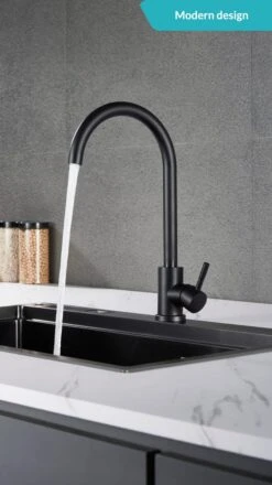 Keuken Kraan - Kraan Wastafelkraan - Kraan Zwart - Badkamerkraan - Inclusief Aansluitmateriaal -Badkamer Wijs 674x1200 9