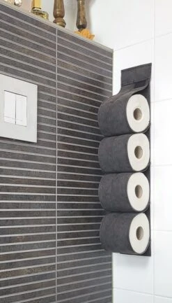 Reserverolhouder Hangend – Toiletrolhouder – Reserve Rolhouder – Zonder Boren – Rolhouder - Muur – Zwart - Antraciet - STOF & SPETTERVRIJ 19 Reserverolhouder Hangend – Toiletrolhouder – Reserve Rolhouder – Zonder Boren – Rolhouder - Muur – Zwart - Antraciet - STOF & SPETTERVRIJ -Badkamer Wijs 685x1200