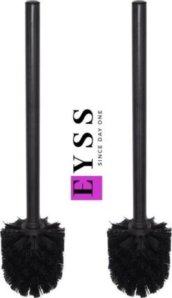 Toiletborstel Mat Zwart - WC Borstel - Set Van 2