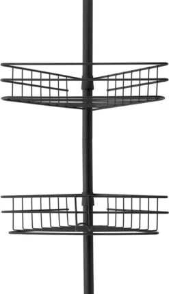 Merkloos Telescopisch Doucherek Zwart Voor Shampoo Staand Zonder Boren Shower Shelf Without Drilling Metal 8 Merkloos Telescopisch Doucherek Zwart Voor Shampoo Staand Zonder Boren Shower Shelf Without Drilling Metal -Badkamer Wijs 692x1200