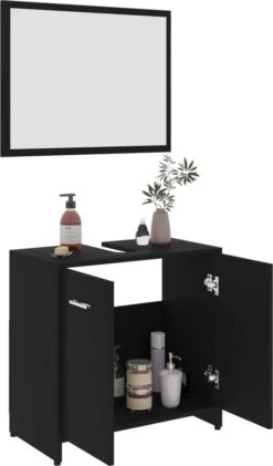 VidaXL Badkamermeubelset Bewerkt Hout Zwart -Badkamer Wijs 704x1200 4