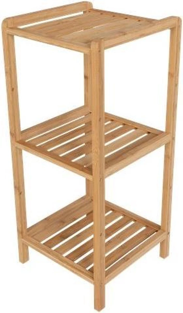 Merkloos Badkamerrek Bamboe - Badkamer Rek Van Hout - Veelzijdige Open Kast - 3 Etages 3 Merkloos Badkamerrek Bamboe - Badkamer Rek Van Hout - Veelzijdige Open Kast - 3 Etages