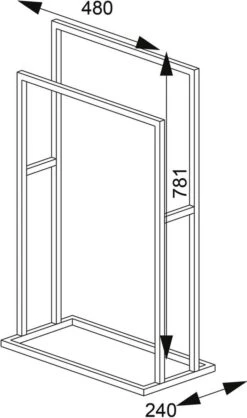 Sealskin Carré - Handdoekrek Vrijstaand - Wit 9 Sealskin Carré - Handdoekrek Vrijstaand - Wit -Badkamer Wijs 709x1200