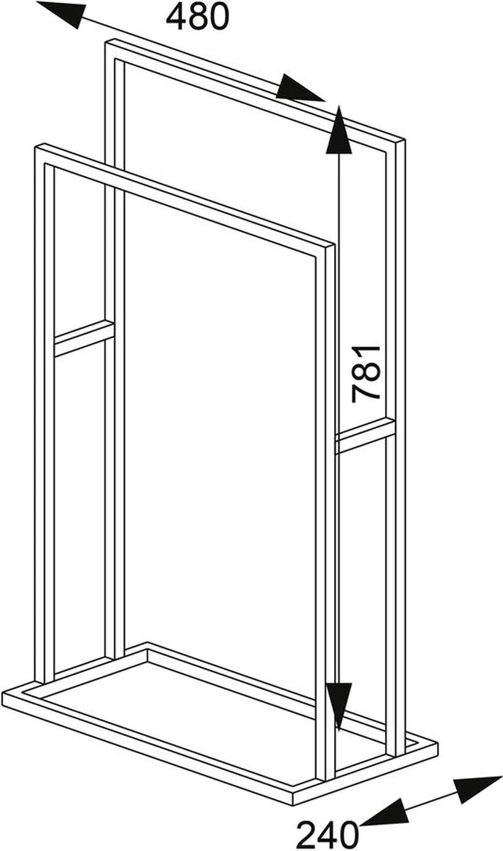 Sealskin Carré - Handdoekrek Vrijstaand - Wit 4 Sealskin Carré - Handdoekrek Vrijstaand - Wit - Afbeelding 2