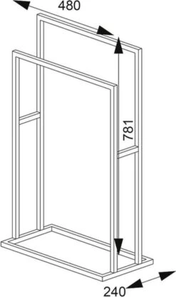 Sealskin Carré - Handdoekrek - 24 X 48 X 78,5 Cm - Vrijstaand - Zwart 13 Sealskin Carré - Handdoekrek - 24 X 48 X 78,5 Cm - Vrijstaand - Zwart -Badkamer Wijs 712x1200