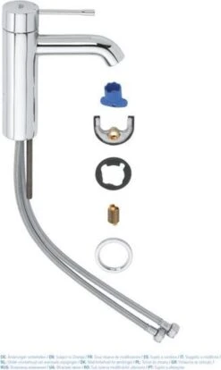 GROHE Essence New Wastafelkraan - Met EcoJoy® - Lage Uitloop - Chroom - 23590001 -Badkamer Wijs 716x1200 1