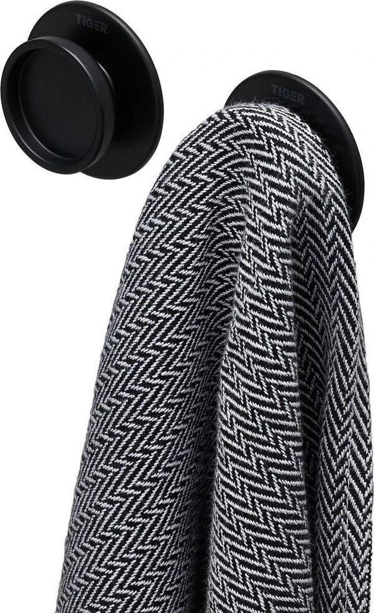 Tiger Tess - Handdoekhaken - Zwart (2 Stuks) 3 Tiger Tess - Handdoekhaken - Zwart (2 Stuks)