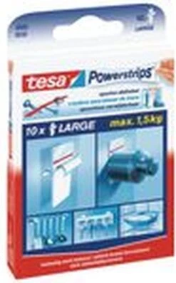 Tesa Powerstrips - Zelfklevende Strip - Dubbelzijdig - Large - 10 Stuks - Transparant -Badkamer Wijs 744x1200 2