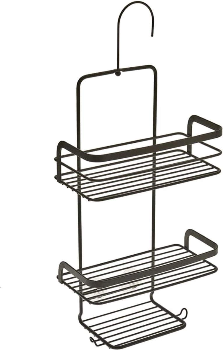 Tomado - Metaltex - Origin Line - Doucherek Met Haak - 23x12x38/47cm - Zwart 5 Tomado - Metaltex - Origin Line - Doucherek Met Haak - 23x12x38/47cm - Zwart - Afbeelding 3