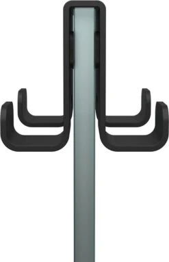 Tiger Caddy - Handdoekhaak Voor Douchecabine - Glaspaneel Dikte 6-8 Mm - 3,5 X 7 X 5 Cm - Dubbel - Zwart -Badkamer Wijs 774x1200