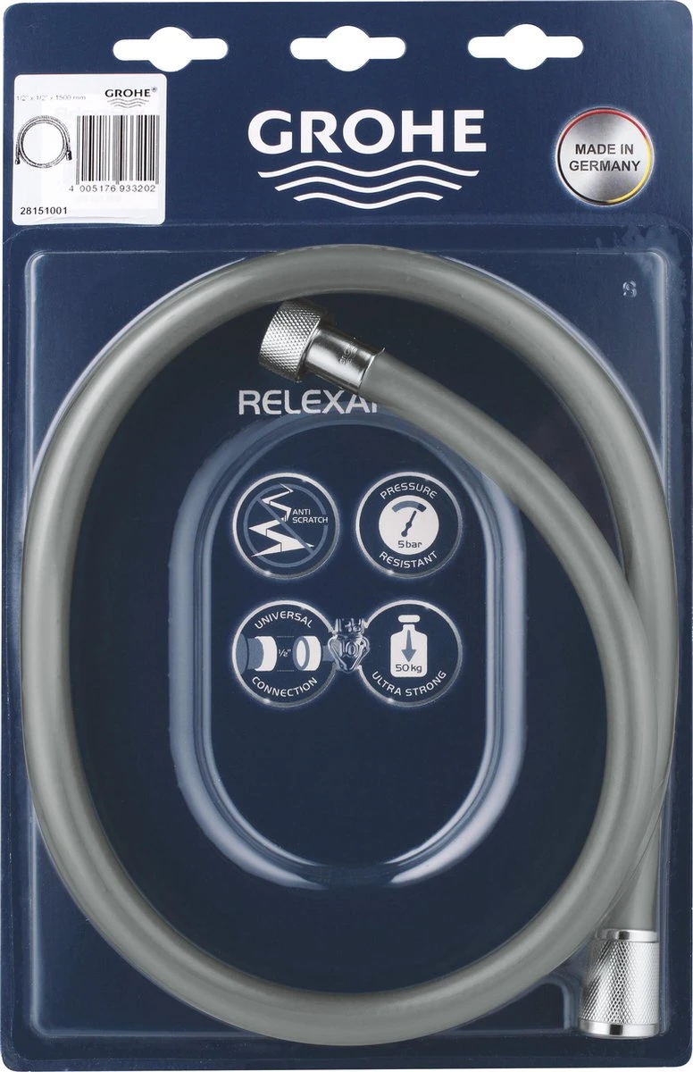 GROHE RelexaFlex Doucheslang - 150 Cm - Chroom 7 GROHE RelexaFlex Doucheslang - 150 Cm - Chroom - Afbeelding 5