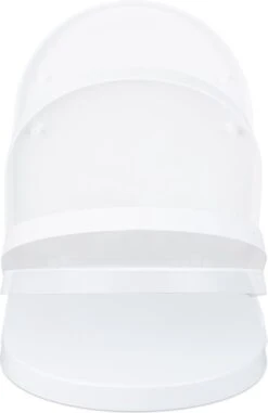 Relaxdays Wc Bril Softclose - D-vorm - Toiletbril Universeel - Toiletdeksel Plastic - Wit -Badkamer Wijs 777x1200