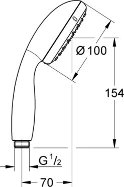 GROHE New Tempesta 100 Douchekop - Ø 10 Cm - 2 Straalstanden - Chroom - 2759710E -Badkamer Wijs 795x1200