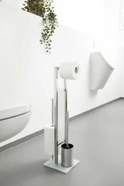 WENKO Toiletbutler Rivalta RVS Mat - Toiletborstel Met Houder, Toiletrolhouder En Reserverolhouder -Badkamer Wijs 799x1200 12