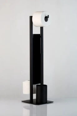 WENKO Toiletbutler Rivalta Zwart - Toiletborstel Met Houder, Toiletrolhouder En Reserverolhouder -Badkamer Wijs 799x1200 25