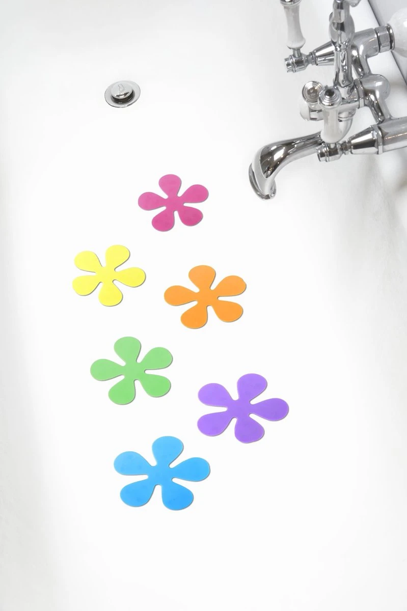 Papillon Antislip Bloemen Voor In Douche Of Bad - 6 Stuks Assorti Kleuren Pvc 4 Papillon Antislip Bloemen Voor In Douche Of Bad - 6 Stuks Assorti Kleuren Pvc - Afbeelding 2