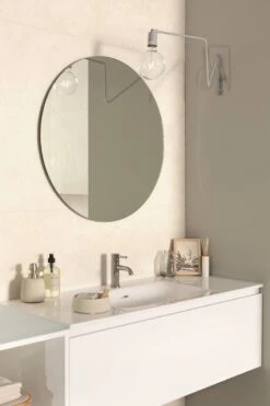 Ben Mirano - Badkamerspiegel - Ronde Spiegel - Ø80cm - Wandspiegel Incl Bevestigingsmateriaal -Badkamer Wijs 800x1200