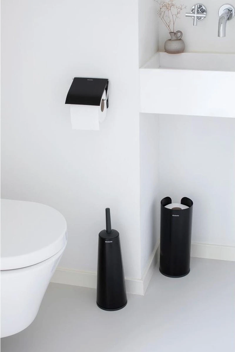 Brabantia ReNew Toiletaccessoires - 3-delig - Matt Black 5 Brabantia ReNew Toiletaccessoires - 3-delig - Matt Black - Afbeelding 3