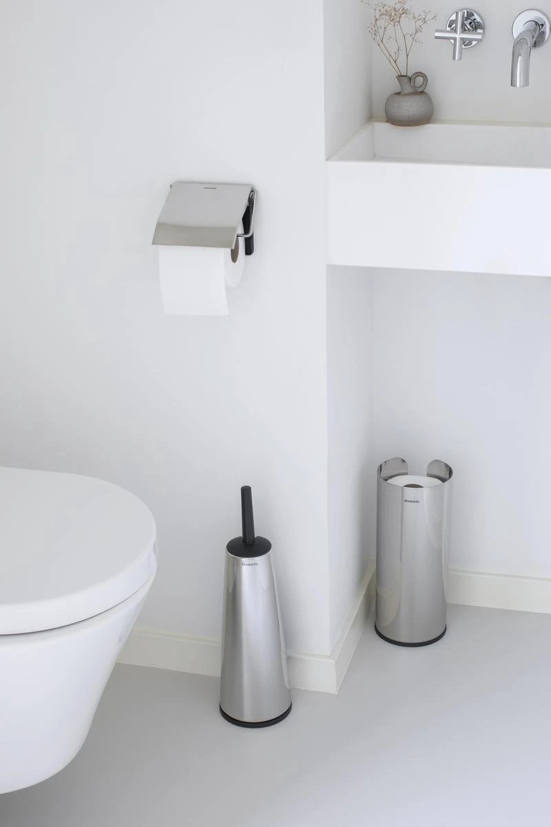 Brabantia ReNew WC Rolhouder - Met Klep - Brilliant Steel 11 Brabantia ReNew WC Rolhouder - Met Klep - Brilliant Steel - Afbeelding 9