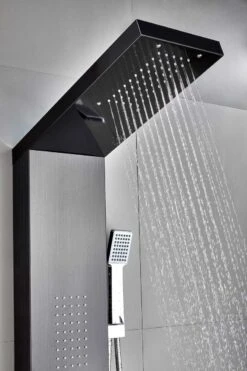 Badplaats Douchepaneel Aras - Zwart - Regendouche Met Mengkraan En Douchekop 9 Badplaats Douchepaneel Aras - Zwart - Regendouche Met Mengkraan En Douchekop -Badkamer Wijs 800x1200 73