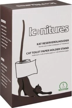 KAT Reserverolhouder - Toiletrolstandaard - Keukenrolhouder - WC Rolhouder Staand - Toiletrolhouder Staand - Reserverolhouders - Poes -Badkamer Wijs 800x1200 8