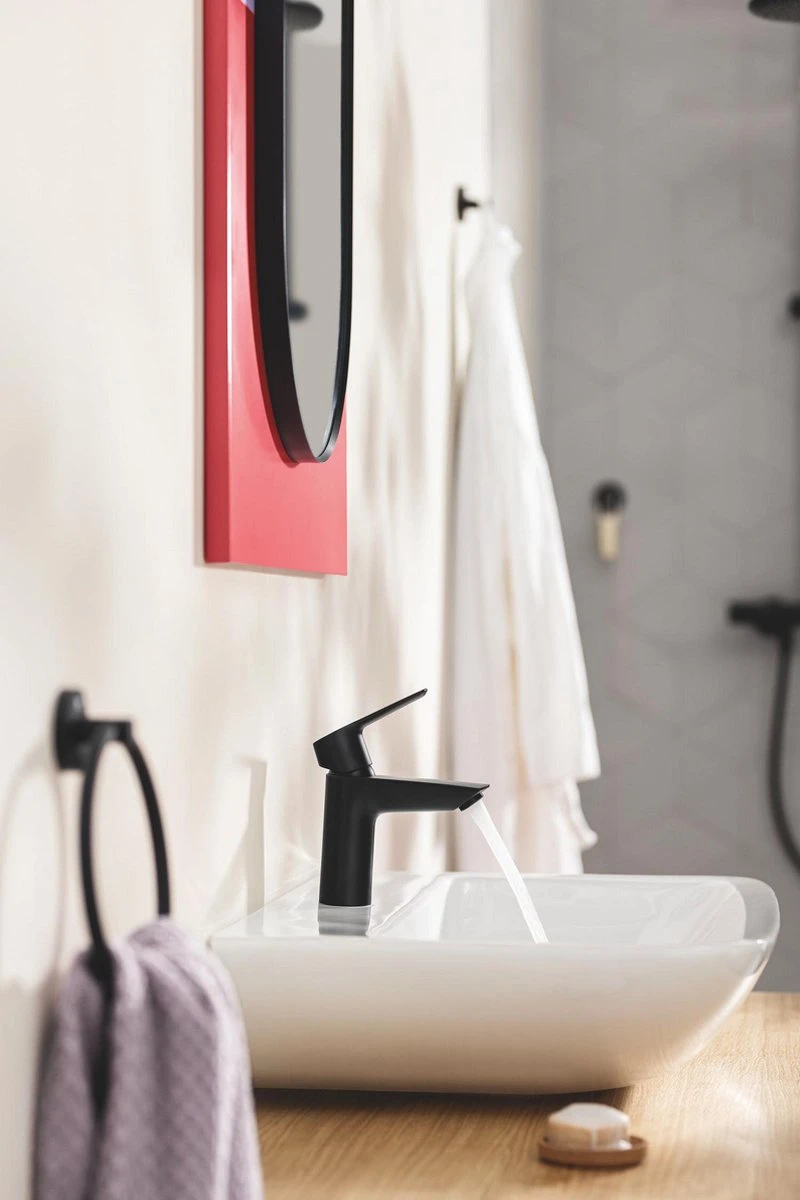 GROHE QuickFix Start Wastafelkraan - S-size - Met Waste - Mat Zwart 6 GROHE QuickFix Start Wastafelkraan - S-size - Met Waste - Mat Zwart - Afbeelding 4