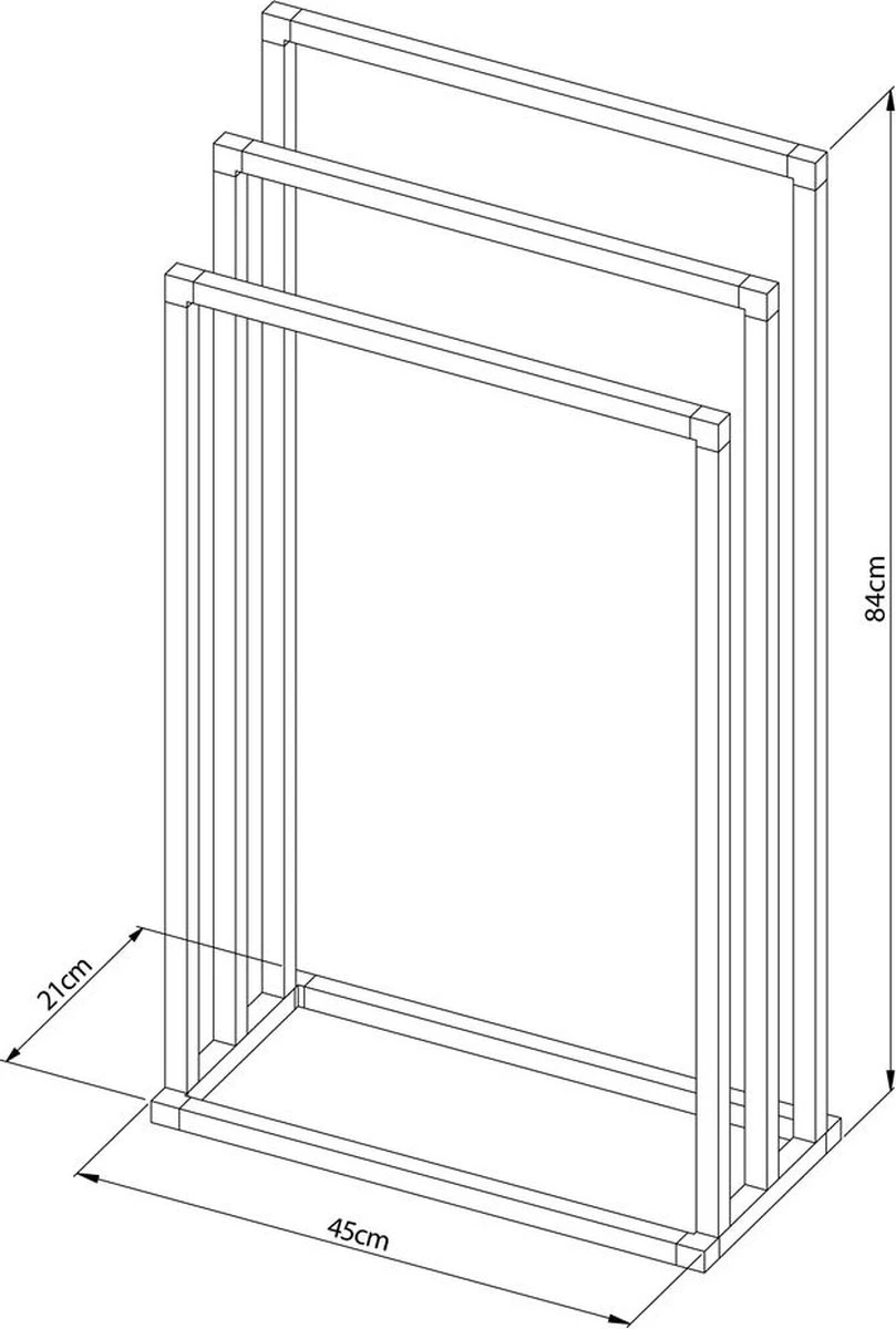 Sealskin Tube - Handdoekrek Vrijstaand - Zwart 4 Sealskin Tube - Handdoekrek Vrijstaand - Zwart - Afbeelding 2