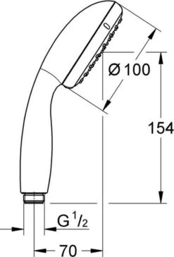 GROHE New Tempesta 100 Douchekop - Ø 10 Cm - 2 Straalstanden - Chroom - 2759710E -Badkamer Wijs 814x1200 1