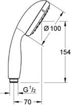 GROHE QuickFix Vitalio Start 100 Waterbesparende Douchekop - Ø 10 Cm - EcoJoy - 2 Straalstanden 33 GROHE QuickFix Vitalio Start 100 Waterbesparende Douchekop - Ø 10 Cm - EcoJoy - 2 Straalstanden -Badkamer Wijs 815x1200 5