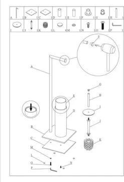 Sealskin Tube - Toiletbutler - Toiletrolhouder - Toiletborstel Met Houder - Vrijstaand - Zwart -Badkamer Wijs 818x1200 5