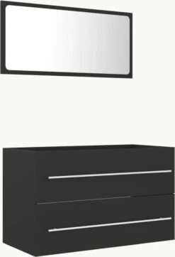 Prolenta Premium - 2-delige Badkamermeubelset Spaanplaat Grijs -Badkamer Wijs 819x1200 1