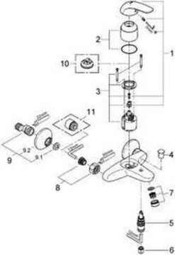 GROHE Euroeco Badkraan - 15cm - Chroom - 32743000 -Badkamer Wijs 824x1200 3