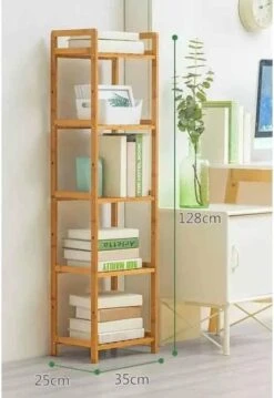 SensaHome Badkamerrek - Bamboe Design – Badkamerkast Met 5 Planken -Badkamer Wijs 826x1200 2