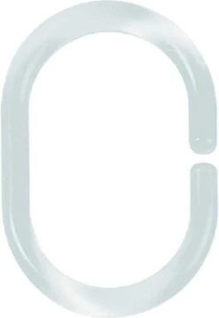 Differnz Douchegordijnringen - Transparant - Kunststof - 6 X 4 Cm - 12 Stuks -Badkamer Wijs 827x1200 2