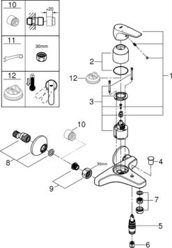 GROHE QuickFix Start Flow Badkraan - Met Omstel En Koppelingen - Chroom - 23772000 -Badkamer Wijs 833x1200 4
