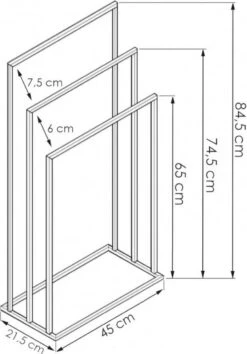 Badkamerhanger Handdoekenrek 3 Armen Zwart 12 Badkamerhanger Handdoekenrek 3 Armen Zwart -Badkamer Wijs 838x1200