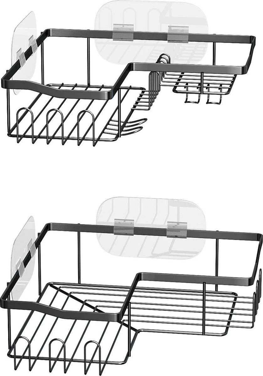 STRICX Doucherekhoek 2 Laags Zwart - Zonder Boren - Zelfklevend Doucherek - Doucherek - Doucherek Voor Badkamer/ Keuken - Doucherek Met Plakstrip - Keukenrek Met Plakstrip - Badrek Douche – Doucherek Hoekvorm - Badkamerrek Douchemandje 12 STRICX Doucherekhoek 2 Laags Zwart - Zonder Boren - Zelfklevend Doucherek - Doucherek - Doucherek Voor Badkamer/ Keuken - Doucherek Met Plakstrip - Keukenrek Met Plakstrip - Badrek Douche – Doucherek Hoekvorm - Badkamerrek Douchemandje - Afbeelding 10
