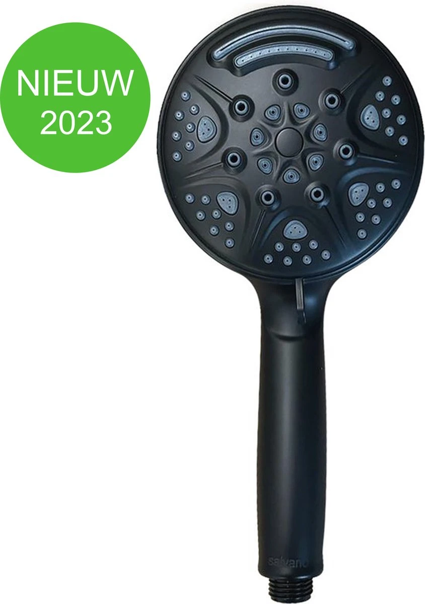 Salvano Douchekop - Waterbesparend - Hoge Kwaliteit - Handdouche - 9 Standen - Zwart 2023 Pro 3 Salvano Douchekop - Waterbesparend - Hoge Kwaliteit - Handdouche - 9 Standen - Zwart 2023 Pro