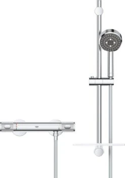 GROHE QuickFix Precision Feel Thermostatische Douchekraan - Met Glijstangset - EcoJoy - CoolTouch - Chroom - 34791000 -Badkamer Wijs 845x1200 2