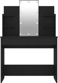 VidaXL Kaptafel Met LED-verlichting 96x40x142 Cm Zwart -Badkamer Wijs 846x1200 4