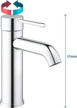 GROHE Essence New Wastafelkraan - Met EcoJoy® - Lage Uitloop - Chroom - 23590001 -Badkamer Wijs 857x1200 7