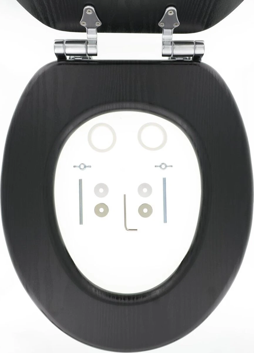 Tiger Blackwash - Toiletbril - WC Bril - MDF - Zwart 12 Tiger Blackwash - Toiletbril - WC Bril - MDF - Zwart - Afbeelding 10