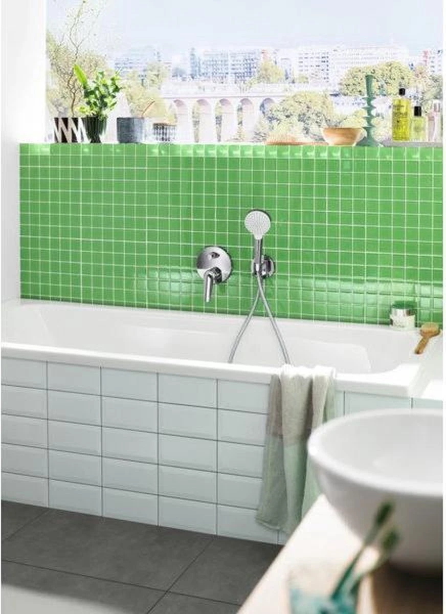 Hansgrohe Crometta 100 Vario Handdouche - Wit / Chroom 11 Hansgrohe Crometta 100 Vario Handdouche - Wit / Chroom - Afbeelding 9