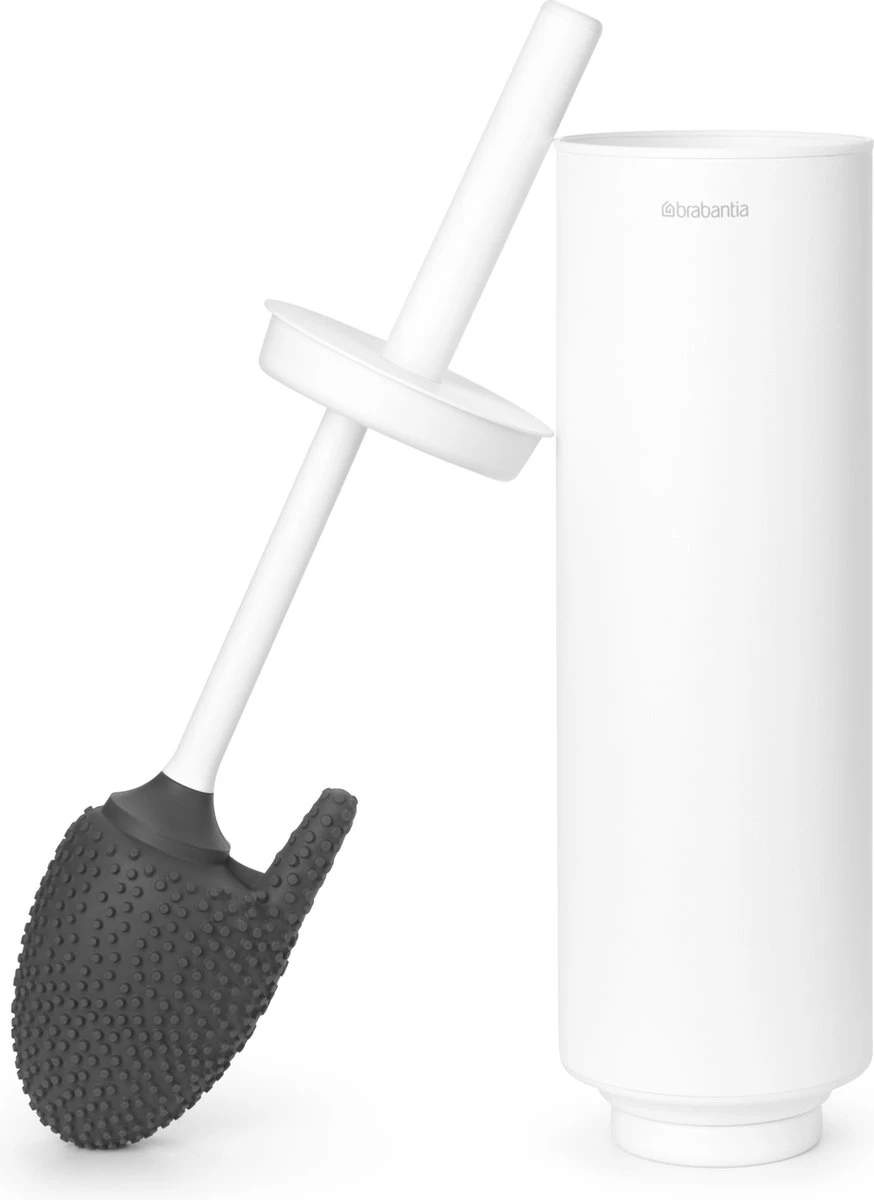 Brabantia MindSet WC Borstel Siliconen Met Houder - Mineral Fresh White 4 Brabantia MindSet WC Borstel Siliconen Met Houder - Mineral Fresh White - Afbeelding 2