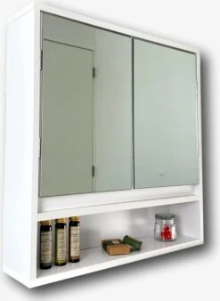 Spiegelkast - Spiegelkast Badkamer - Spiegel - Badkamerkast - Wit - B56 X D13 X H58 Cm -Badkamer Wijs 876x1200 2