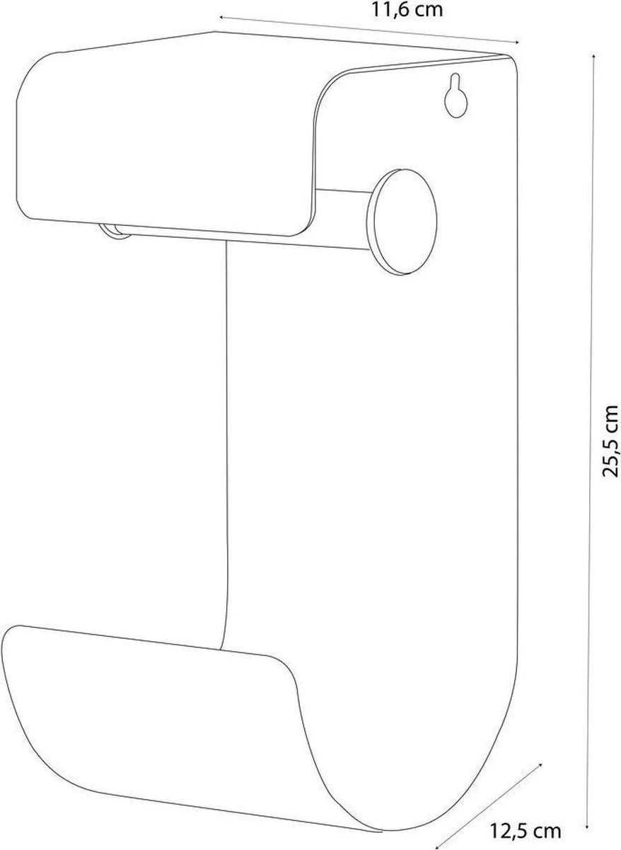 Sealskin Brix - Toiletrolhouder Dubbel - Zwart 5 Sealskin Brix - Toiletrolhouder Dubbel - Zwart - Afbeelding 3