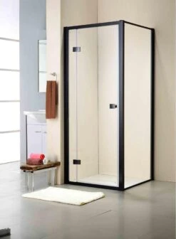 Vips Douchecabine 90 X 90 Met Zwart Aluminium Profiel - CE Gekeurd Veiligheidsglas Met NANO Coating - Vierkant