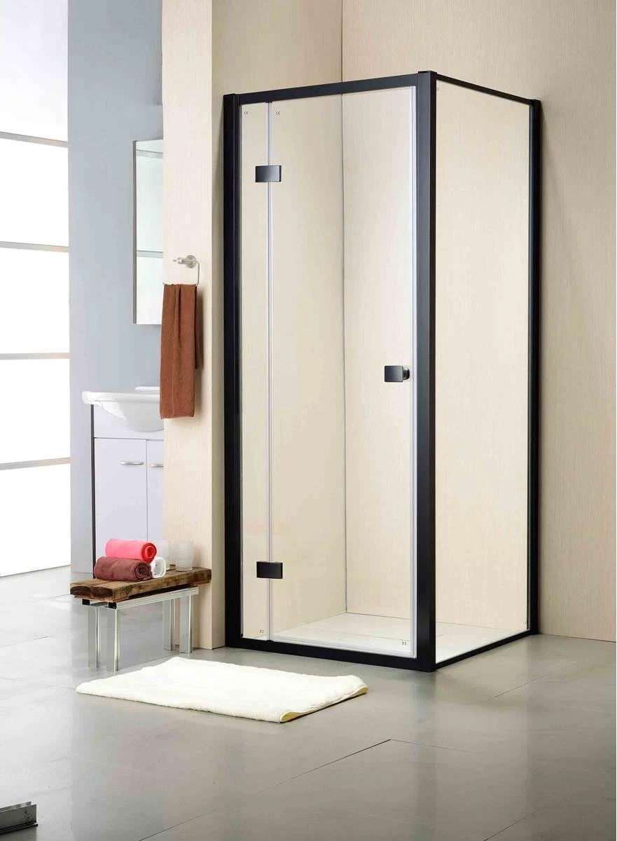 Vips Douchecabine 90 X 90 Met Zwart Aluminium Profiel - CE Gekeurd Veiligheidsglas Met NANO Coating - Vierkant 3 Vips Douchecabine 90 X 90 Met Zwart Aluminium Profiel - CE Gekeurd Veiligheidsglas Met NANO Coating - Vierkant